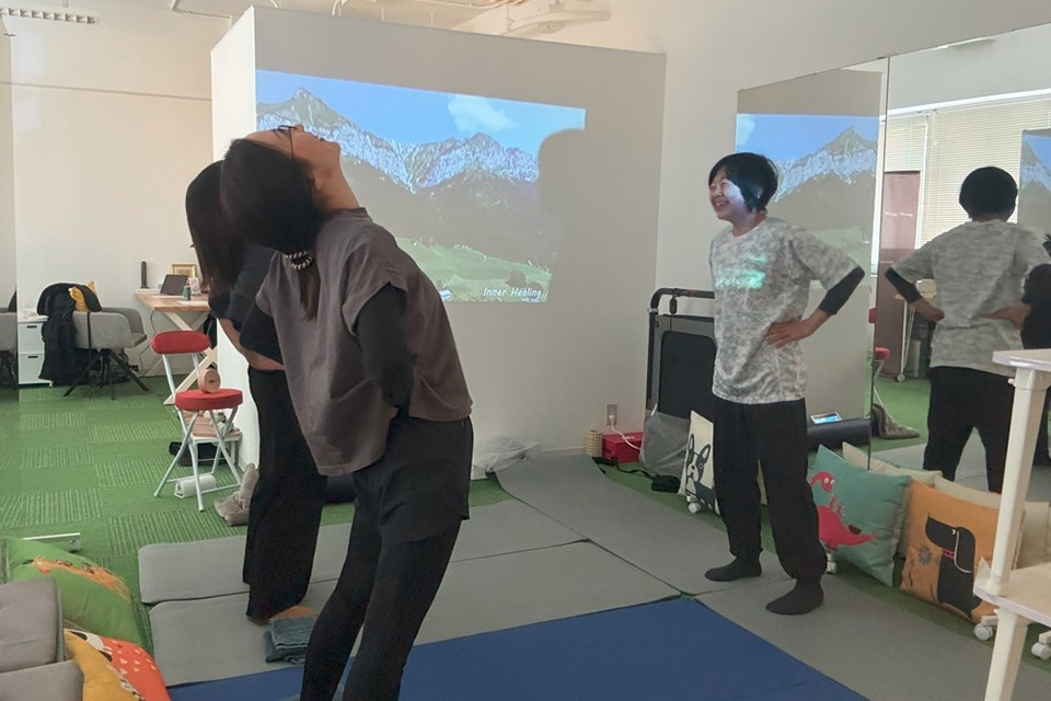 ヨガ風景の写真